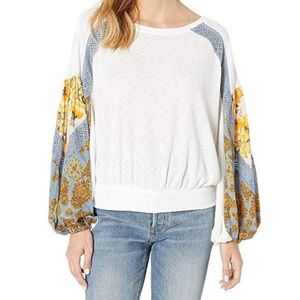 Free People women’s casual clash long sleeve top